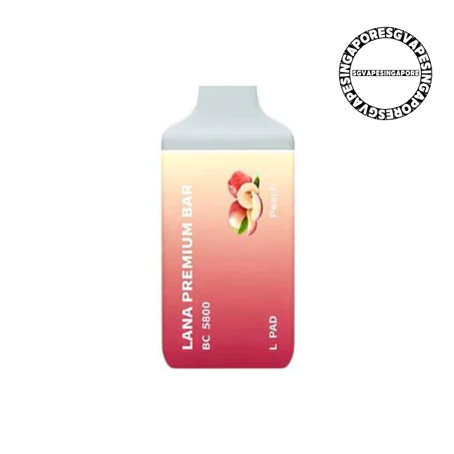 Lana Premium Bar 5800 Disposable Pod - Sg Vape Singapore - peach